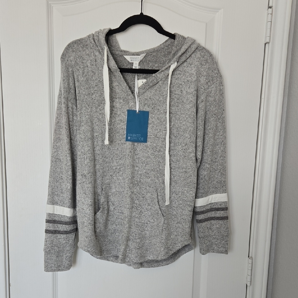 Market & Spruce Heather Gray Hoodie